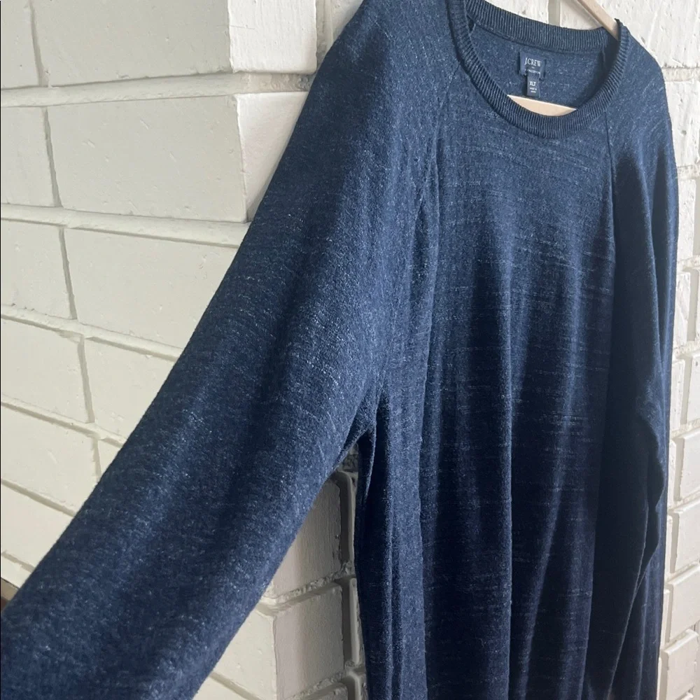 J. Crew Men's Deep Blue Crewneck Sweater